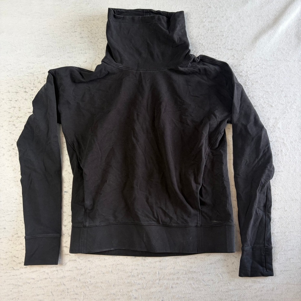 Lululemon Warmth Restore Pullover 6 Black Mock Neck Long Sleeve Sweatshirt